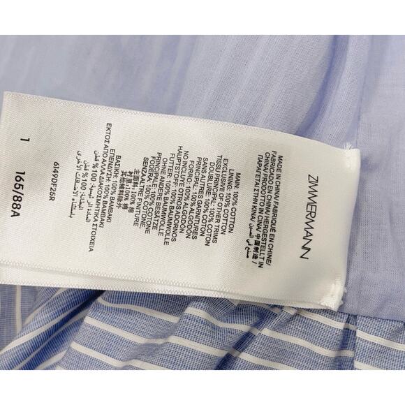 Zimmermann Stripe Utility Belted Long Sleeve Mini Dress - Picture 5 of 5